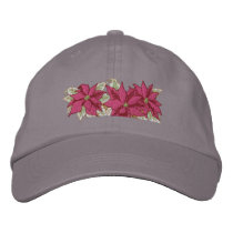 Poinsettia Pocket Topper embroidered hats by ZazzleEmbroidery Poinsettia Pocket Topper embroidered hats
