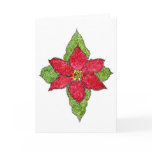 Poinsettia Psalm 148 (Blank inside) cards