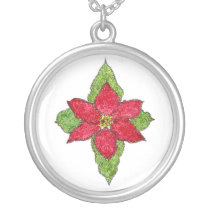 Poinsettia Psalm 148 Necklaces