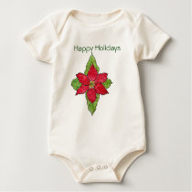 Poinsettia Psalm 148 onesie Tees