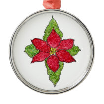 Poinsettia Psalm 148 Ornament