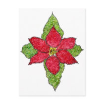 Poinsettia Psalm 148 Postcard