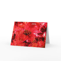 Poinsettia Seasons Greetings Card, your msg inside