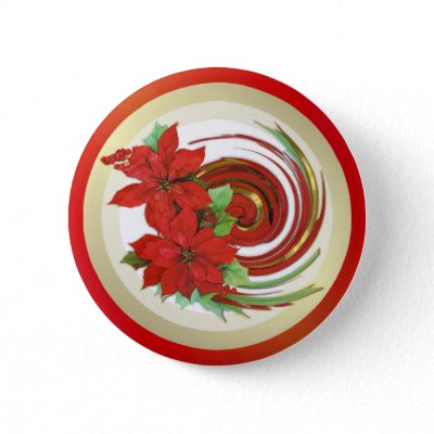 Poinsettia Swirl buttons