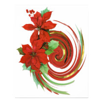 Poinsettia Swirl posters