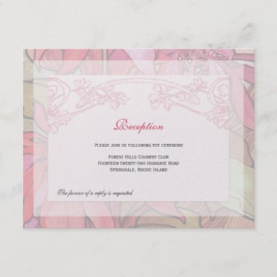 Poinsettia Wedding Invitation Reception Cards by imagina