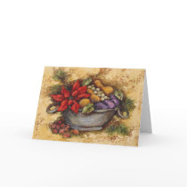 POINSETTIA WITH FRUIT cards