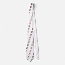 Poinsettias and Country Church Vintage Christmas Tie