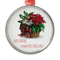 poinsettias Christmas ornament