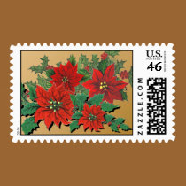 Poinsettias Holiday POSTAGE STAMPS