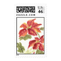 Poinsettias Postage Stamp