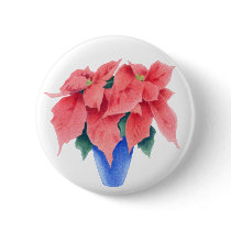 Poinsetttia Button
