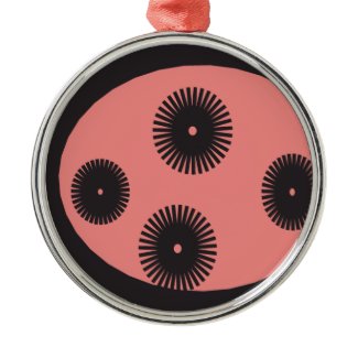 point black and pink background abstract christmas tree ornament