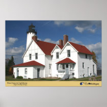 Point Iroquois Lighthouse - Michigan Print