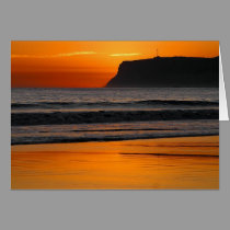 POINT LOMA BEACH SUNSET CARD cards
