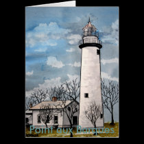 pointe aux Barques Lighthouse port hope michigan cards
