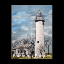 Pointe aux Barques lighthouse port hope michigan postcards