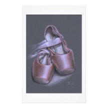 Pointe shoes customized stationery