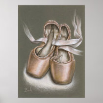 Pointe shoes print