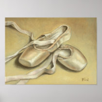 Pointe shoes print posters