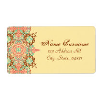 Pointed Intricate Arabesque, address labels