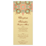 Pointed Intricate Arabesque, menu and program