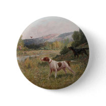 Pointer and Gordon Setter Button