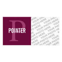 Pointer Breed Monogram Design Picture Card