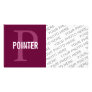 Pointer Breed Monogram Design Picture Card