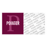 Pointer Breed Monogram Design Picture Card