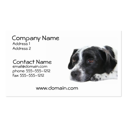 Pointer Dog Business Card (front side)