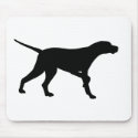 Pointer Dog (in black) mousepads