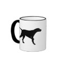 Pointer Dog (in black) mugs