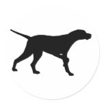 Pointer Dog (in black) Sticker