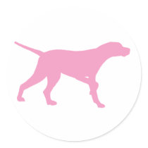 Pointer Dog (in pink) stickers