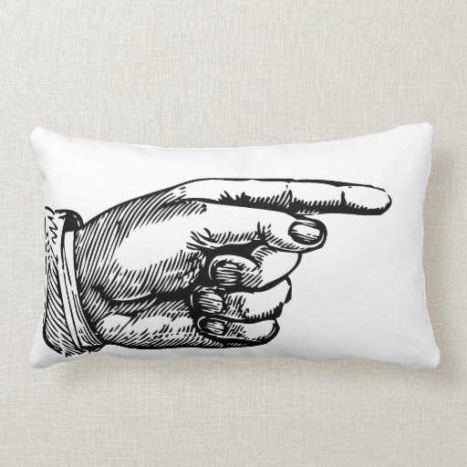 Pointer Finger Hand Pointing Unique Modern Pillow Zazzle