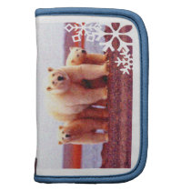 Pointillism Polar Bear Family Snowflake Cutout Planner