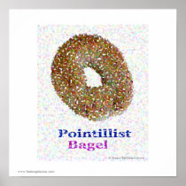 Pointillist Bagel Print