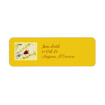 Pointillist Spring Flowers Address Labels