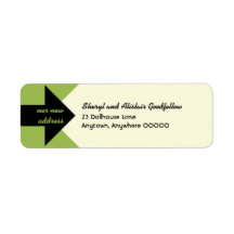 Pointing Arrow Moving Announcement Custom Return Address Label