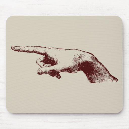 pointing finger mouse pad Zazzle