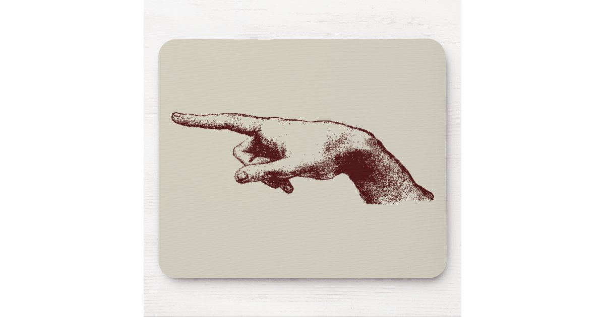 pointing finger mouse pad Zazzle