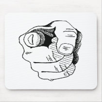 Pointing Finger Mouse Pad mousepads