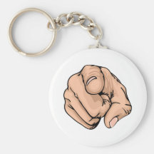 pointing the finger keychain