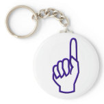 Pointing up finger/hand key chain