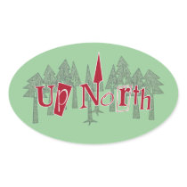 Pointing Up North Pine Trees Sticker stickers