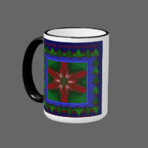 Pointsettia Mug by Zoltan Buday