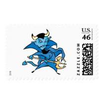 Pointy Blue Devil postage