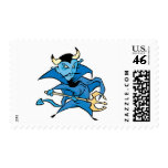 Pointy Blue Devil postage