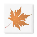 Pointy Brown Maple Leaf Refrigerator Magnet